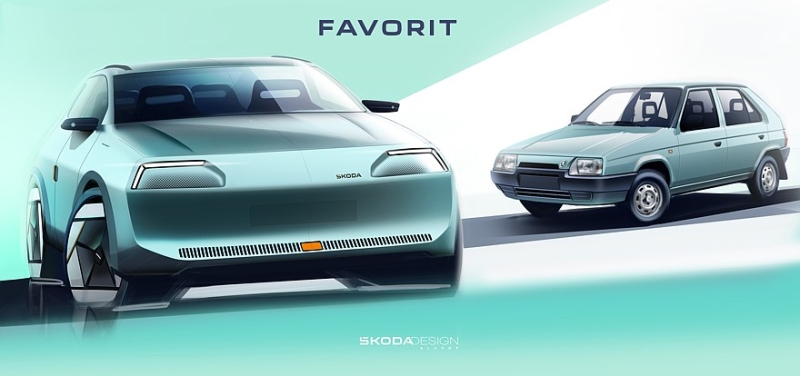 Skoda показала, каким может быть новый Favorit: кроссовер с угловатыми формами