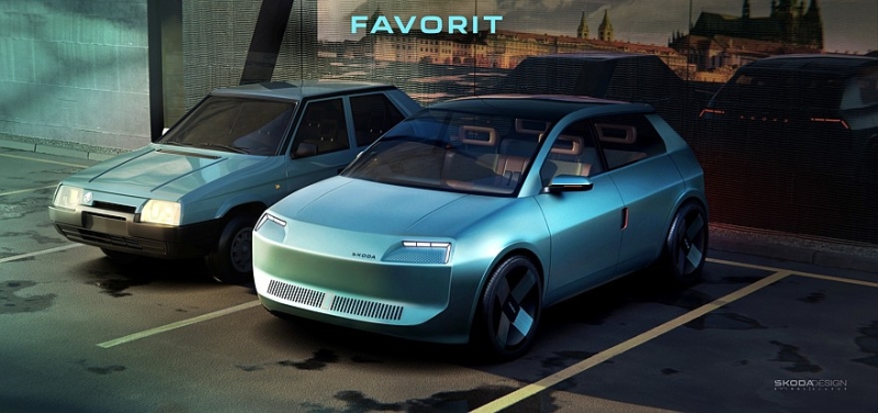 Skoda показала, каким может быть новый Favorit: кроссовер с угловатыми формами