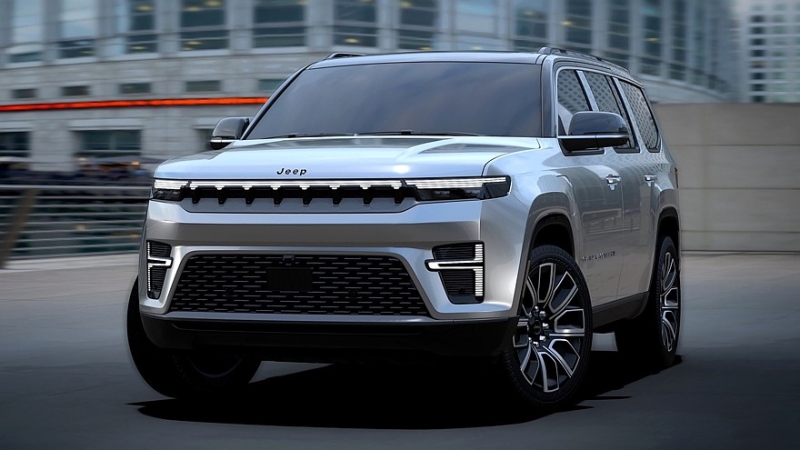 Обновлённый Jeep Grand Wagoneer: без хрома, без V8, но с мощной гибридной версией