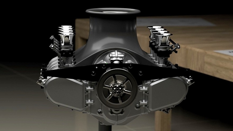В США разработали новый 8-цилиндровый оппозитный мотор с воздушным охлаждением
